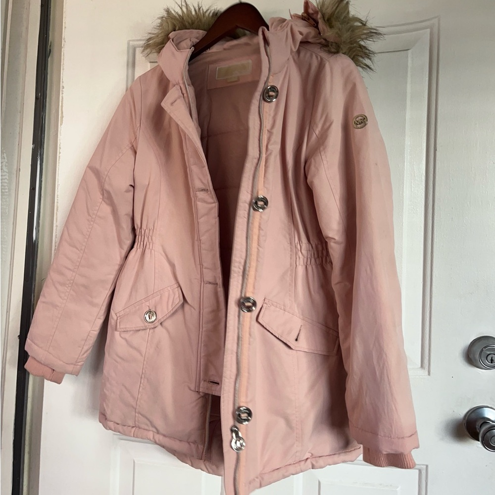 Michael Kors Women's Faux-Fur-Trim Hooded Puffer Coat Youth size16